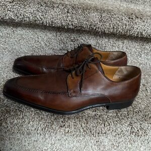 Magnanni for Neiman Marcus Brown Leather Men's Lace up Shoes